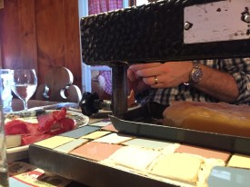 Raclette at Le Chalet in Gruyeres